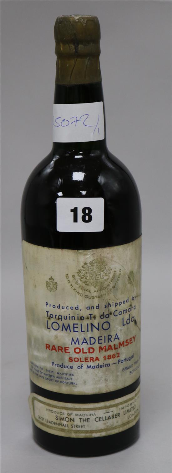 A bottle of rare madeira, 1862